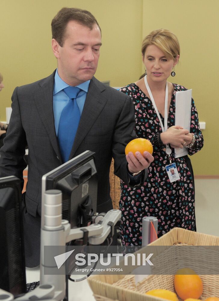 Russian President Dmitry Medvedev visits RIA Novosti