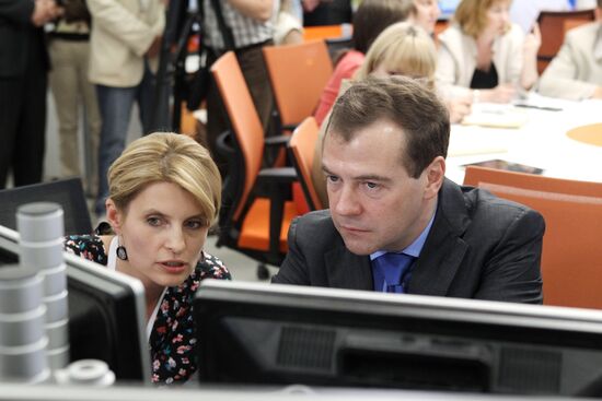 Russian President Dmitry Medvedev visits RIA Novosti