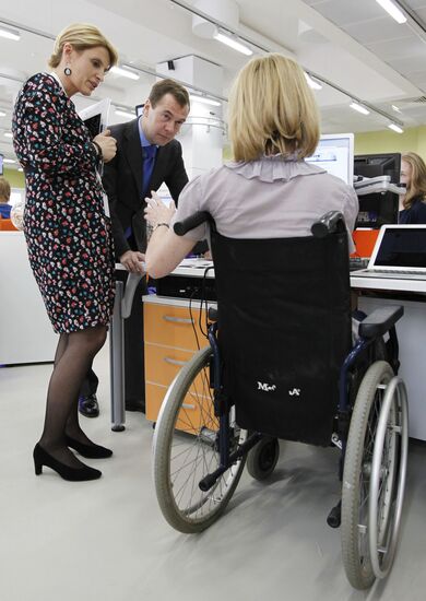 Russian President Dmitry Medvedev visits RIA Novosti