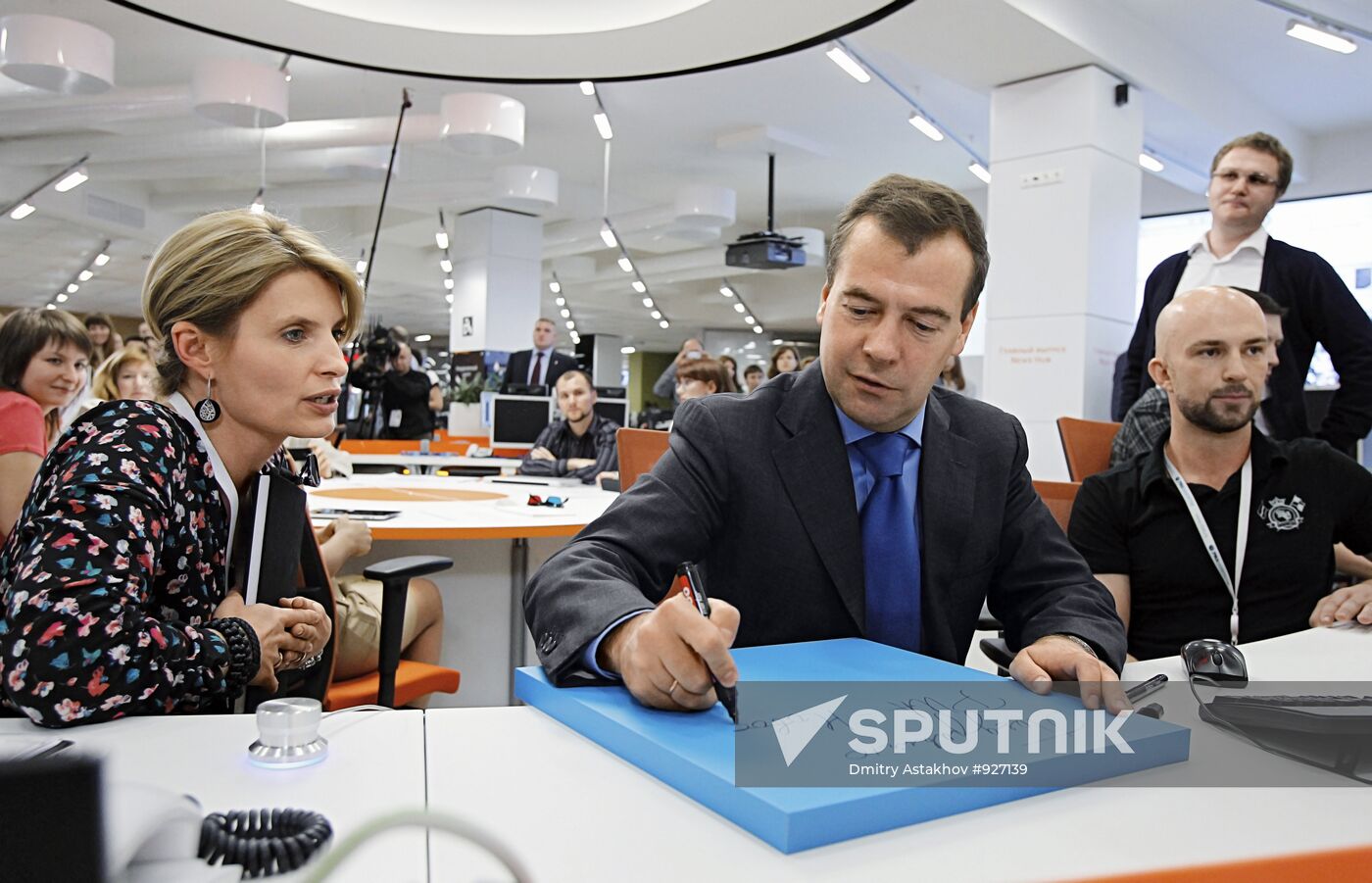 President Medvedev visits RIA Novosti news agency