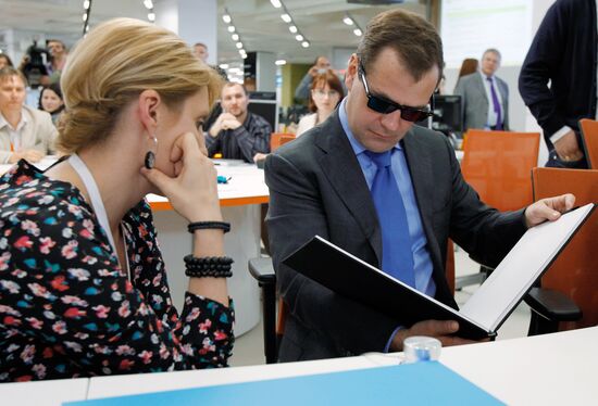 President Medvedev visits RIA Novosti news agency
