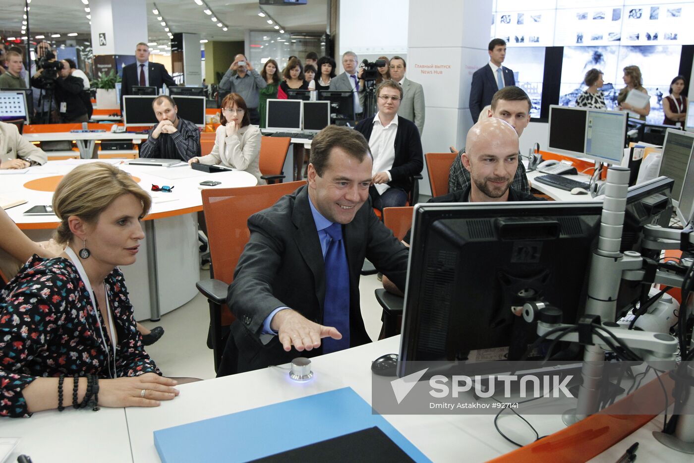 President Medvedev visits RIA Novosti news agency