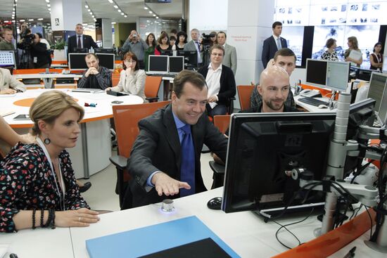 President Medvedev visits RIA Novosti news agency