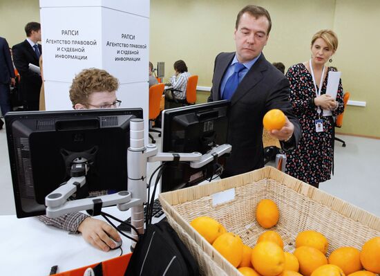 President Medvedev visits RIA Novosti news agency