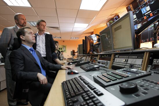 President Medvedev visits Russia Today TV