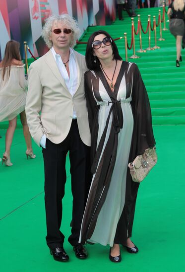 Singer Arkady Ukupnik with his wife Natalia