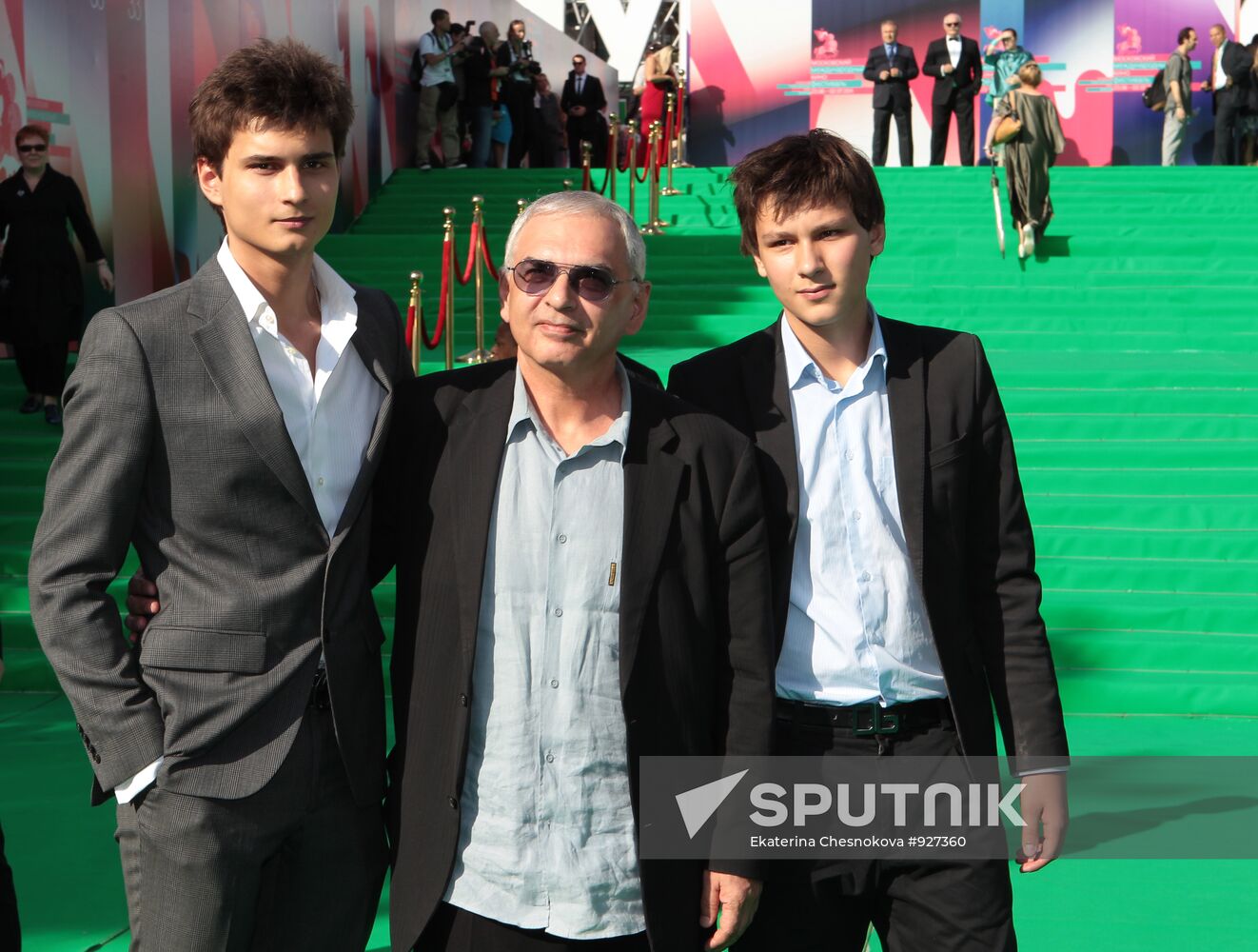 Karen Shakhnazarov with sons