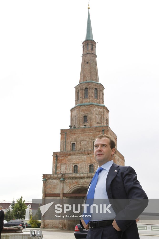 President Medvedev on working trip to Kazan