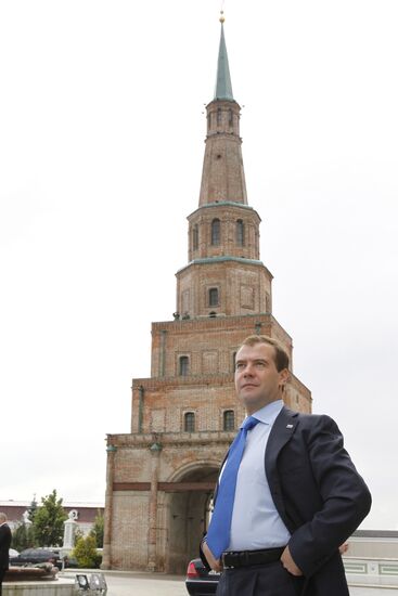 President Medvedev on working trip to Kazan
