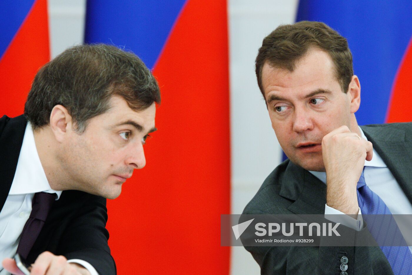 President Dmitry Medvedev holds meeting