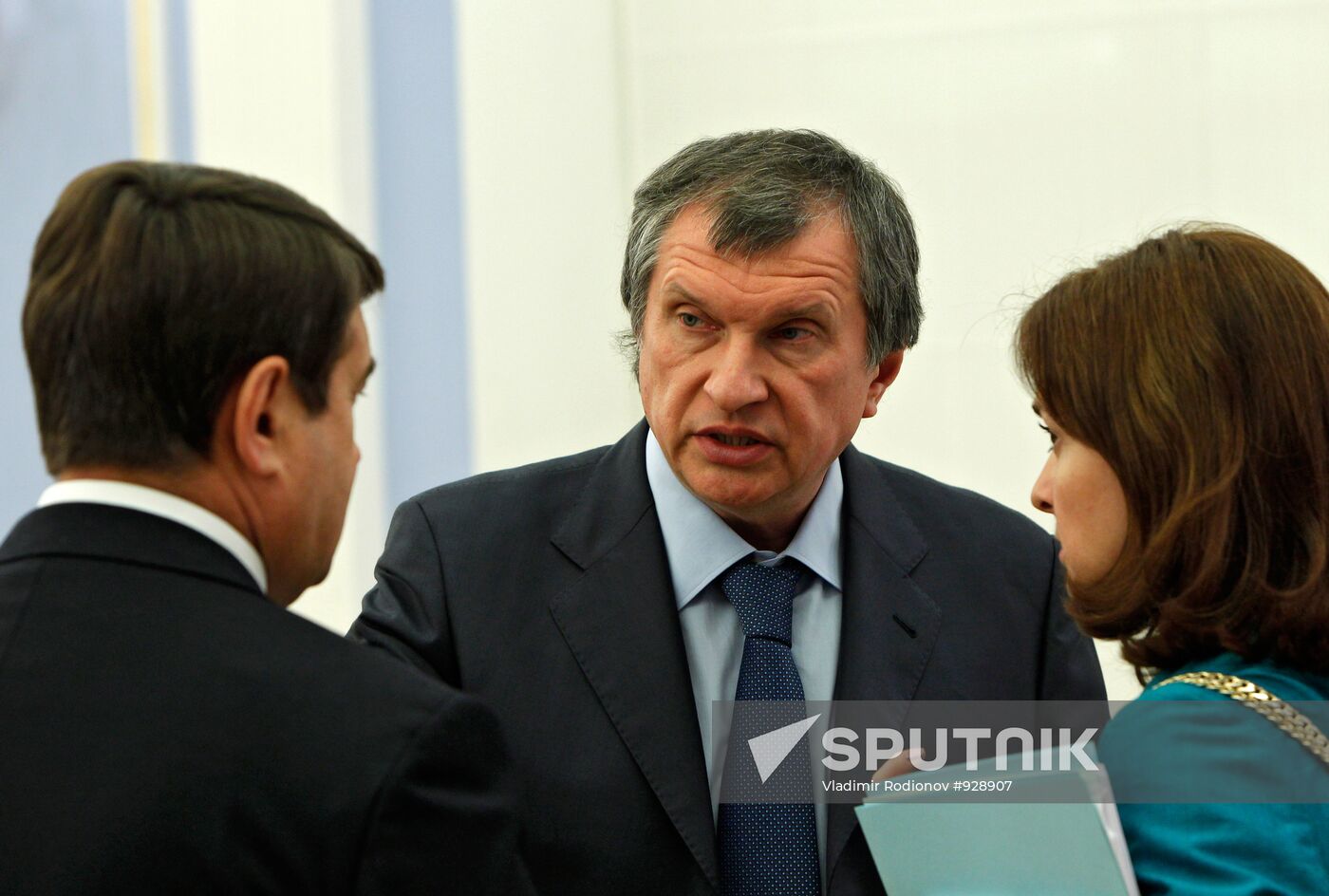 Igor Levitin, Igor Sechin and Elvira Nabiullina