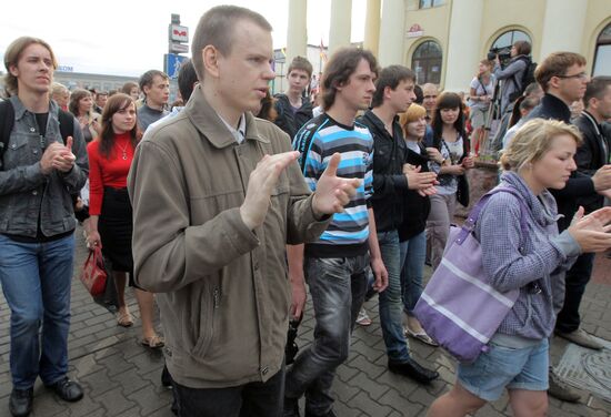Revolution Through Social Networks movement rallies in Minsk