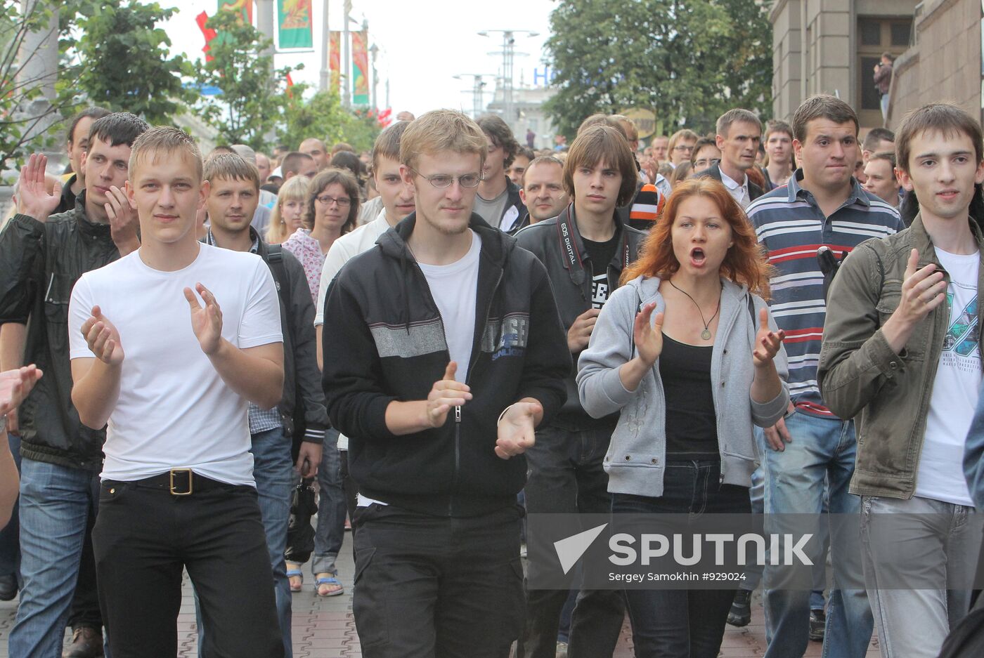 Revolution Through Social Networks movement rallies in Minsk