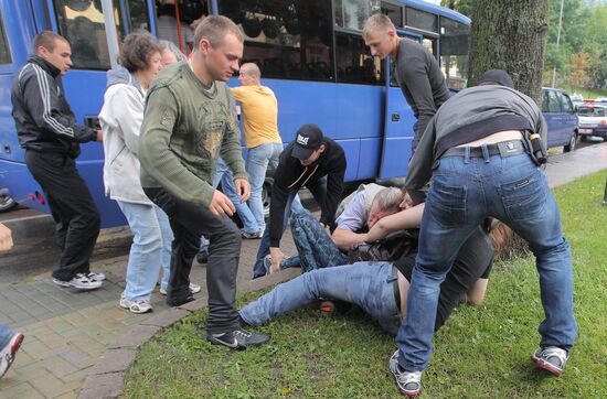 Revolution Through Social Networks movement rallies in Minsk