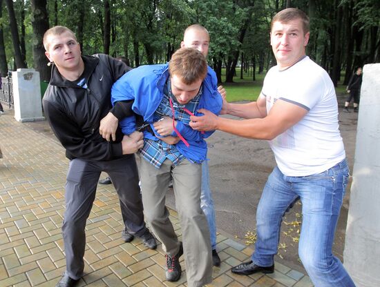 Revolution Through Social Networks movement rallies in Minsk
