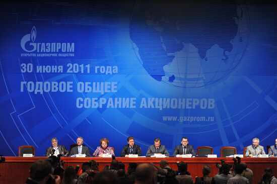 Annual meeting of Gazprom shareholders