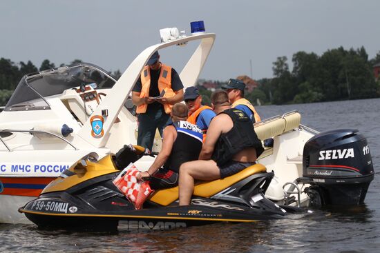 GIMS patrol on Pirogovsky reservoir