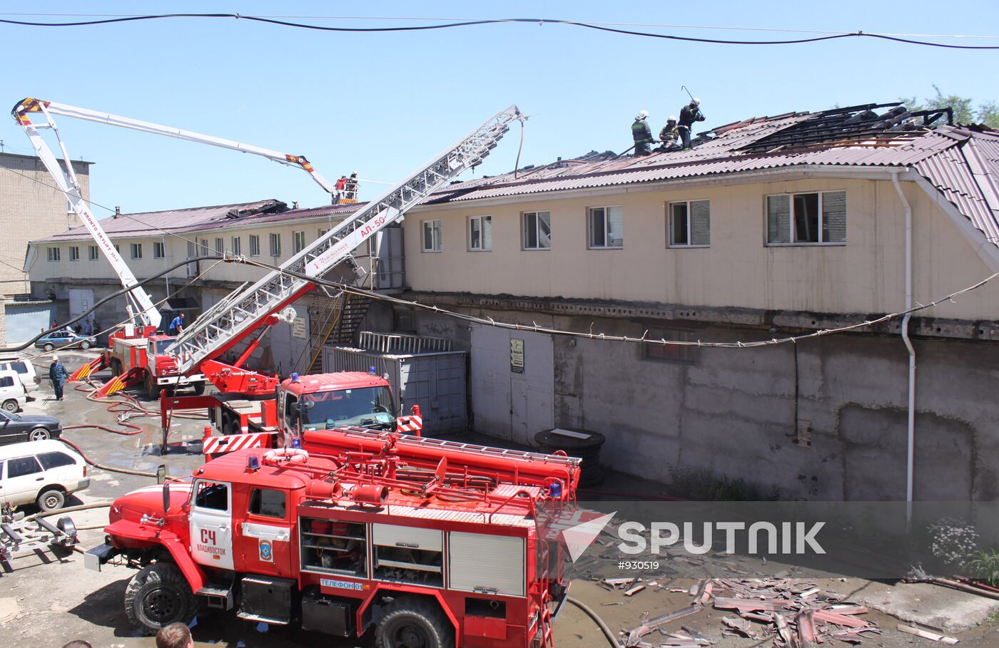Major fire in office building in Vladivostok