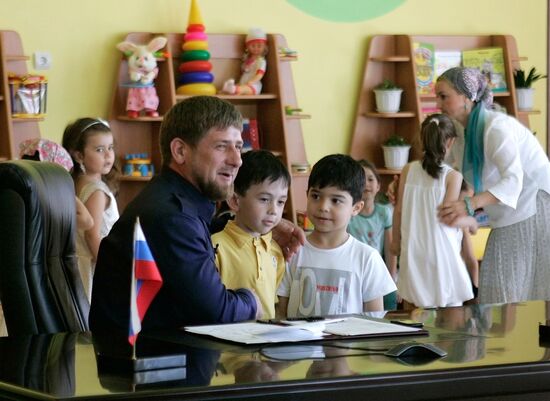 Ramzan Kadyrov attends Dmitry Medvedev's video conference