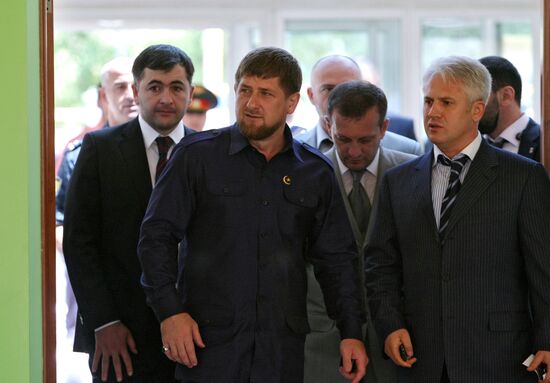 Ramzan Kadyrov attends Dmitry Medvedev's video conference