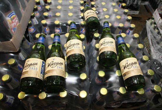 Sale of beer and kvass in Kaliningrad