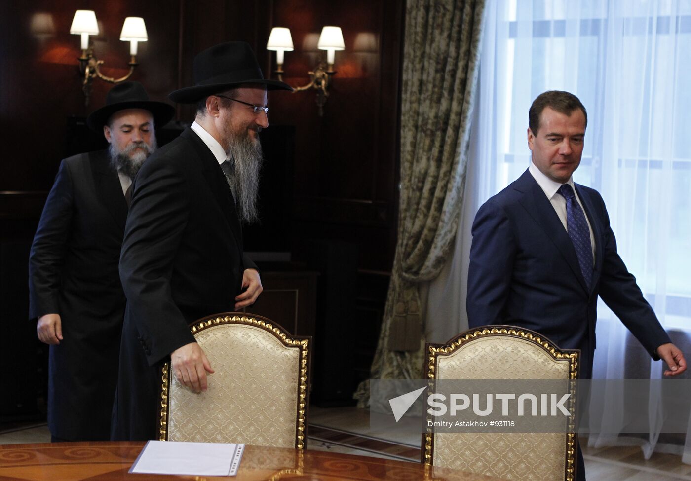Dmitry Medvedev meets with Berl Lazar and Alexander Boroda