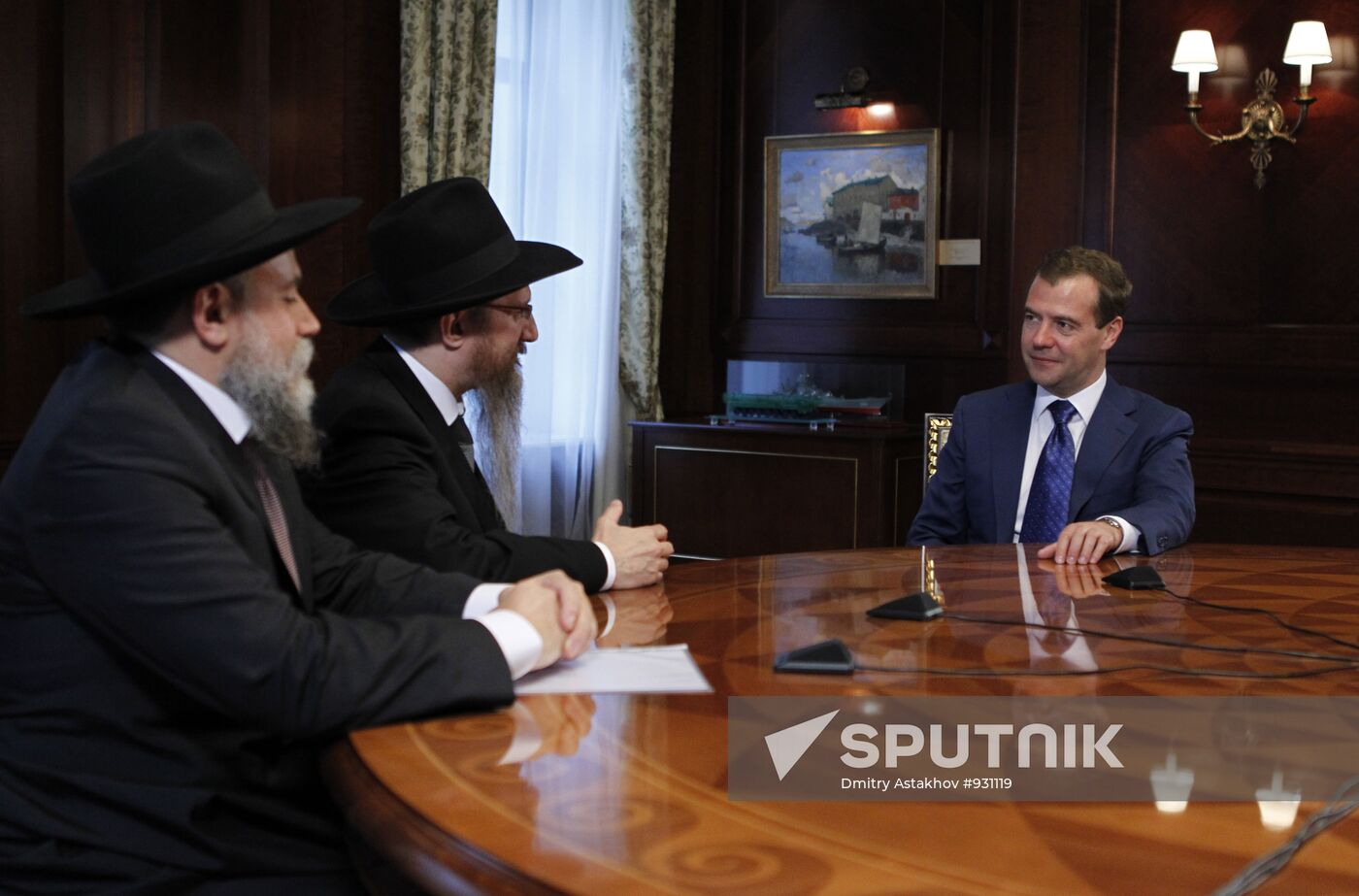 Dmitry Medvedev meets with Berl Lazar and Alexander Boroda