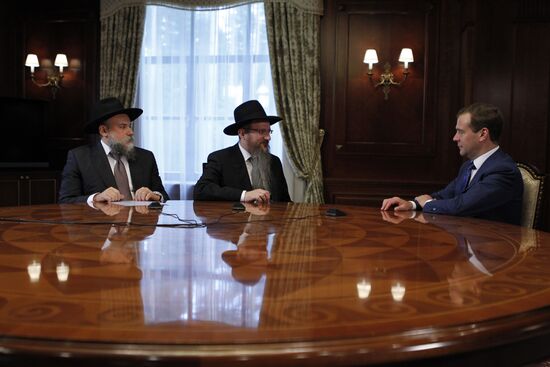 Dmitry Medvedev meets with Berl Lazar and Alexander Boroda