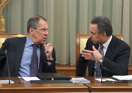 Sergei Lavrov and Vitaly Mutko
