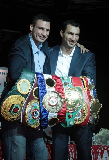 Press conference of boxers Vitaly and Vladimir Klitshko