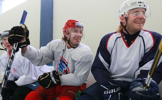 Ice Hockey. Summer gathering of players in KHL Novogorsk