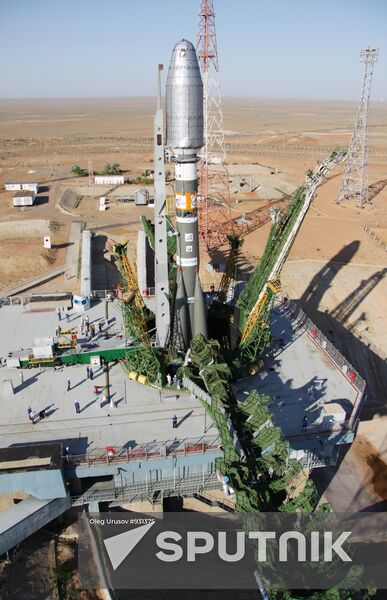 Soyuz 2.1a rocket launcher delivered to Baikunur launch site