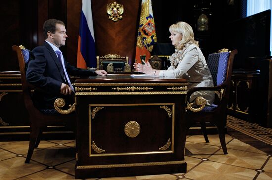 Dmitry Medveedev meets with Tatyana Golikova