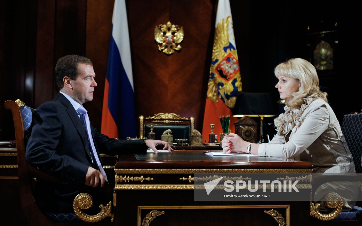 Dmitry Medveedev meets with Tatyana Golikova