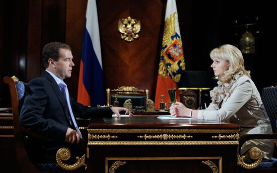 Dmitry Medveedev meets with Tatyana Golikova