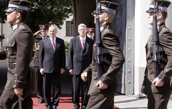 New Latvian president Andris Berzins inaugurated
