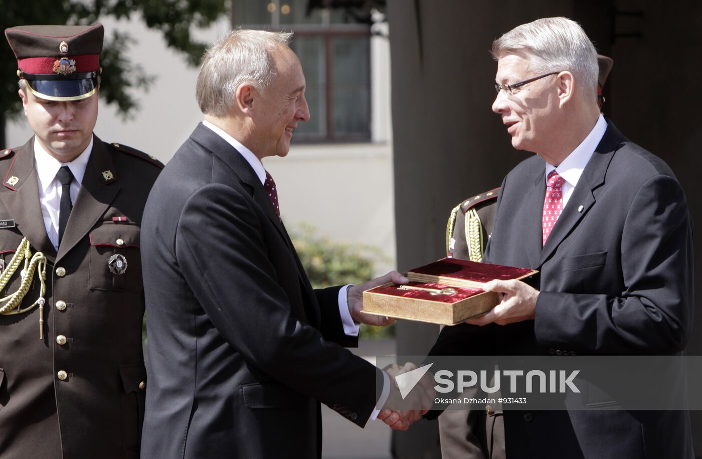 New Latvian president Andris Berzins inaugurated