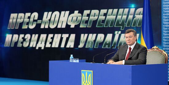 News conference with President of Ukraine Viktor Yanukovych