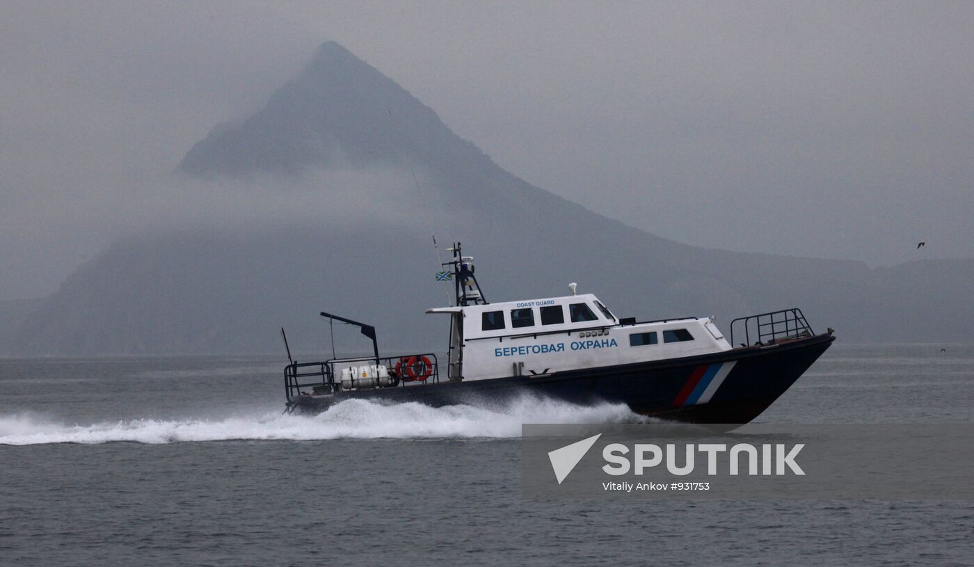 Primorye coast guard motorboat
