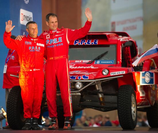 Motorsport. Start of rally-ride "Silk Way"