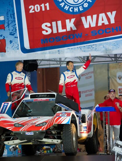 Motorsport. Start of rally-ride "Silk Way"