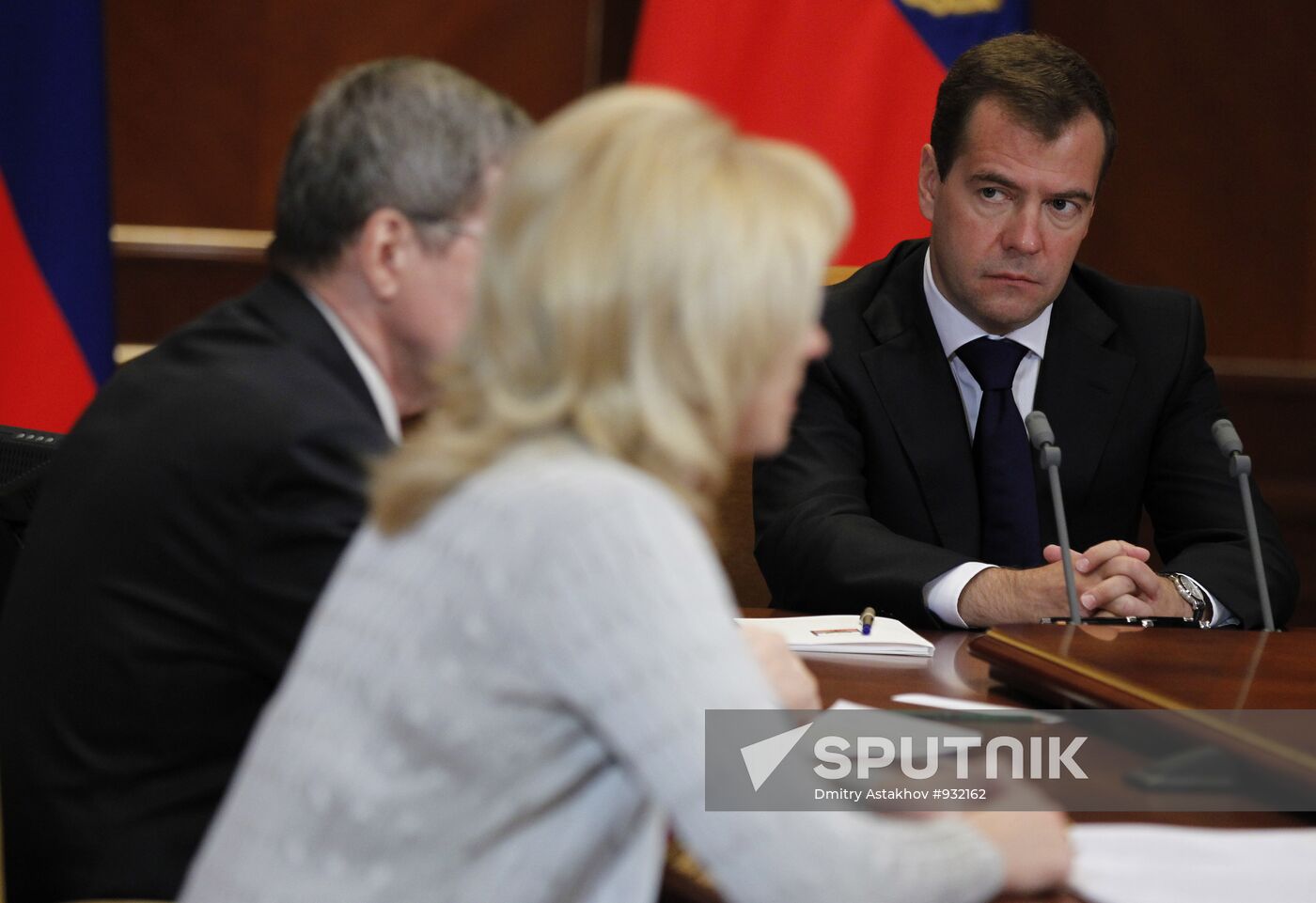 President Dmitry Medvedev chairs meeting at Gorki residence