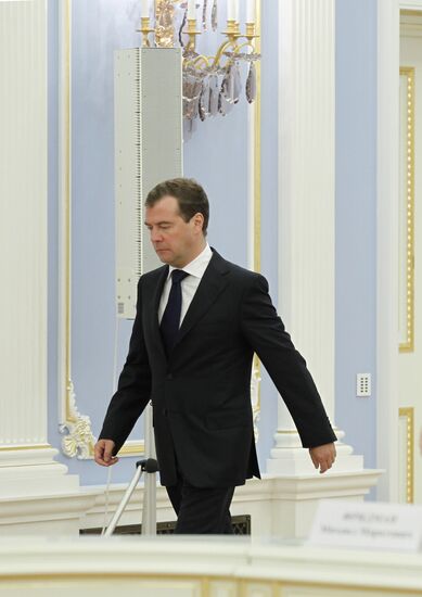 Dmitry Medvedev meets with business leaders at Gorki residence