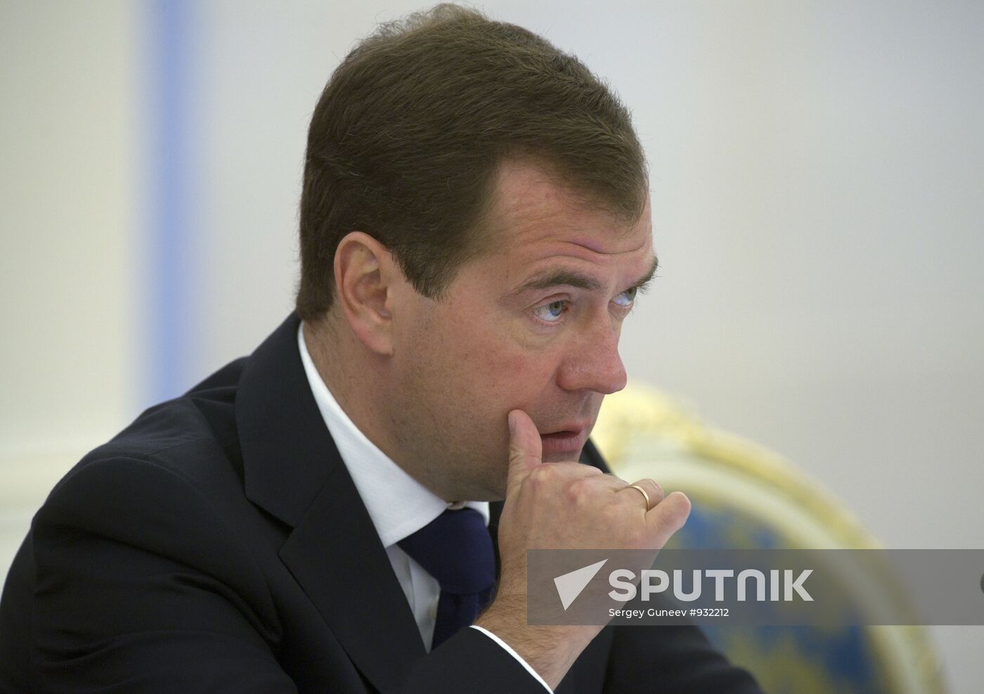 Dmitry Medvedev meets with business leaders at Gorki residence