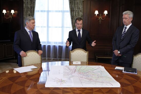 Dmitry Medvedev meets with Boris Gromov and Sergei Sobyanin