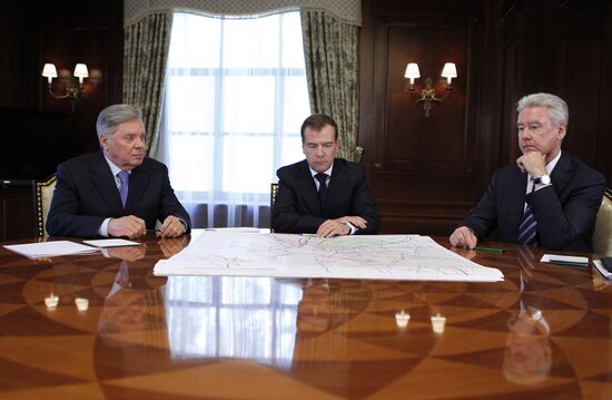 Dmitry Medvedev meets with Boris Gromov and Sergei Sobyanin