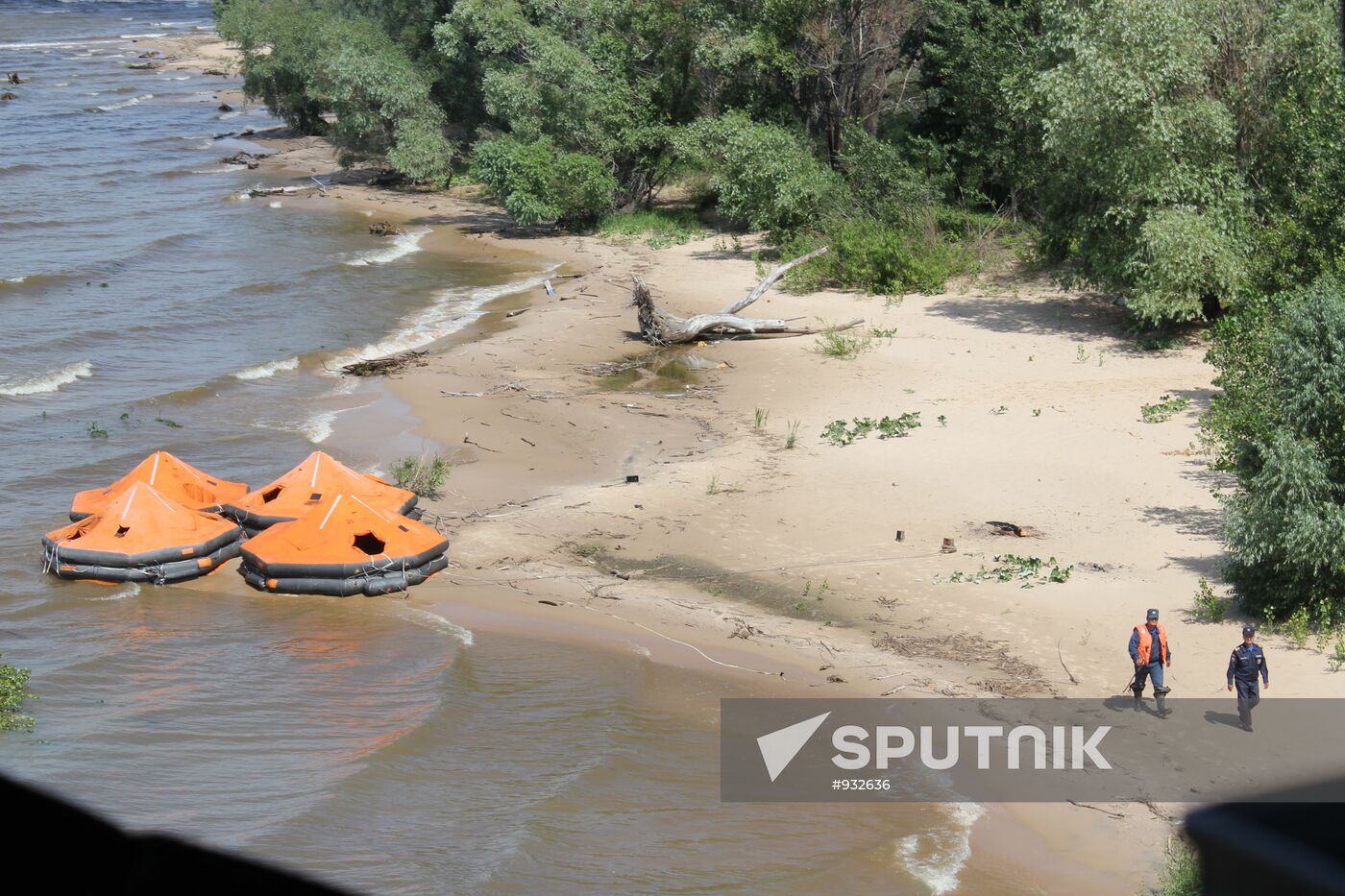Operation at site where “Bulgaria” ship sank in Volga