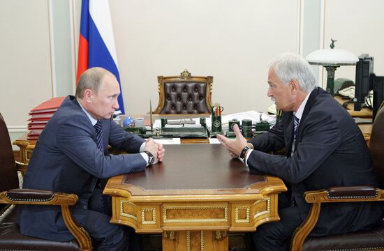 Vladimir Putin meets with Boris Gryzlov in Novo-Ogaryovo