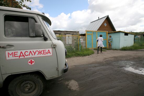 Rural ambulance station in Novosibirsk Region