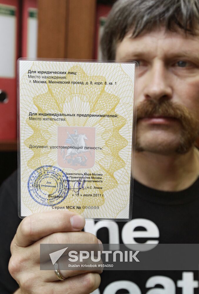 Transportation licenses granted to taxi drivers in Moscow